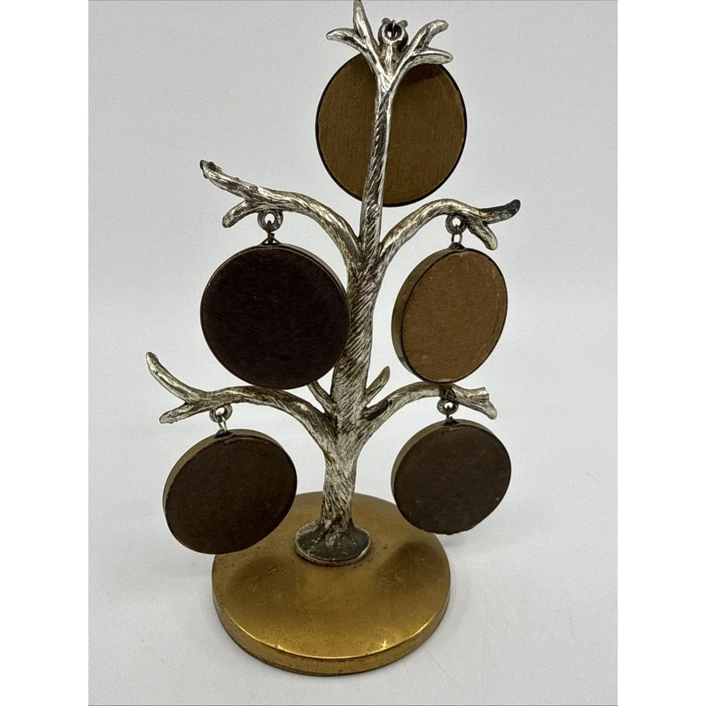 Vintage 1960s Photo Tree Stand  Gold Tone 6